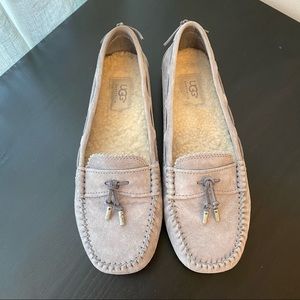 UGG Gray Suede Moccasins